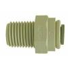 Plastic Polypropylene Male Push in Connector Fastners 1/2 mip X 1/2 in Push in Fitting 20063P